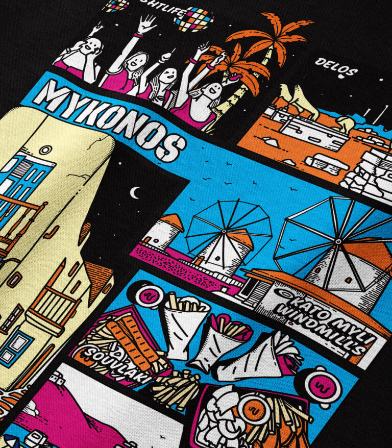 Mykonos Colorful City Heavyweight Organic Sweatshirt