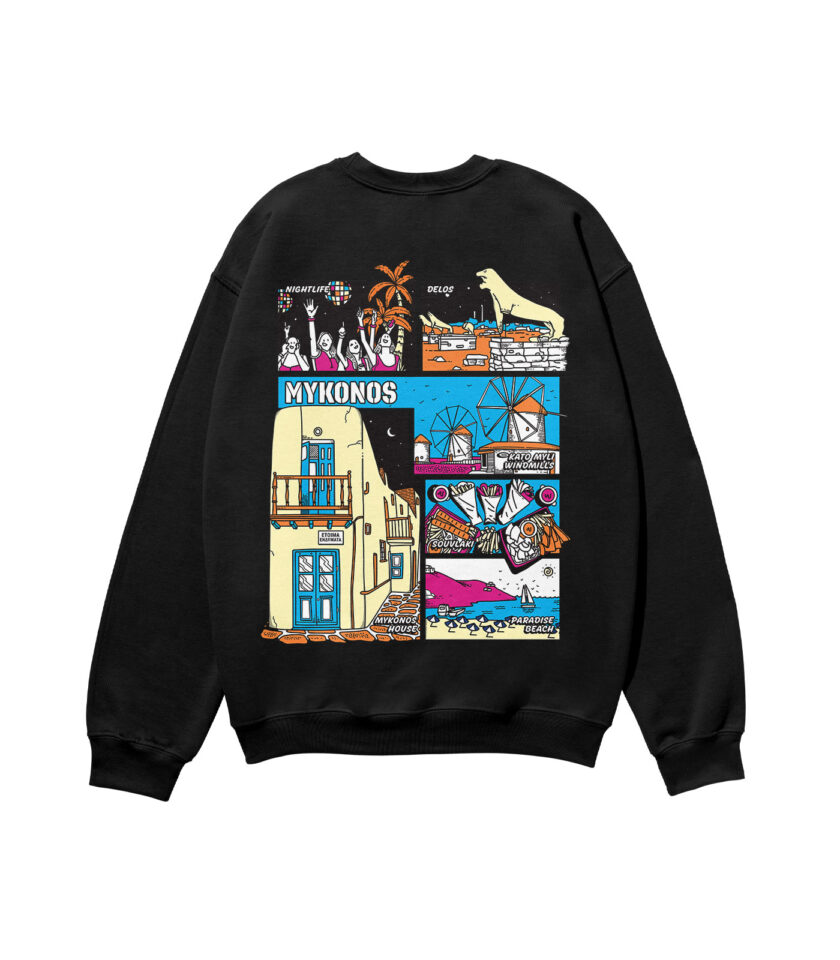 Mykonos Colorful City Heavyweight Organic Sweatshirt - Image 4