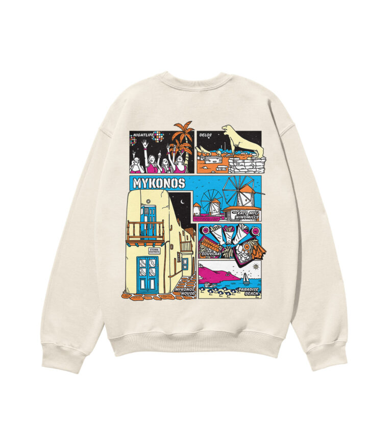 Mykonos Colorful City Heavyweight Organic Sweatshirt