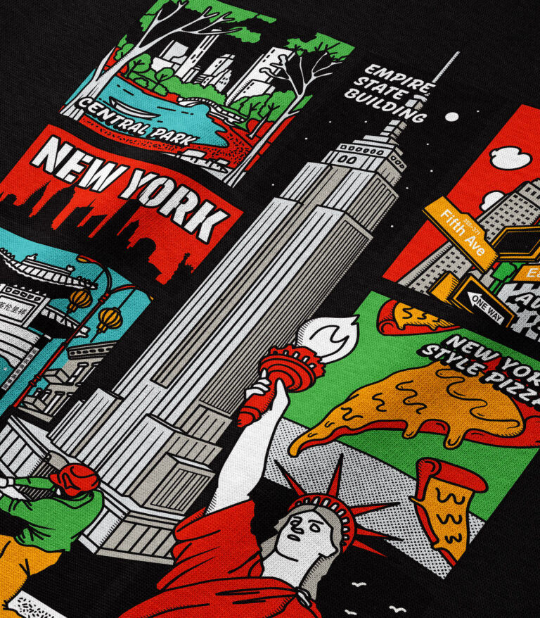 New York Colorful City Heavyweight Organic Sweatshirt