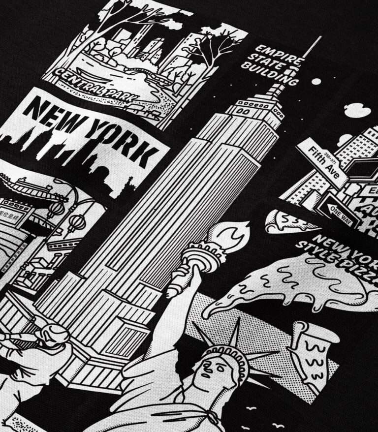 New York Black & White City Heavyweight Organic Sweatshirt