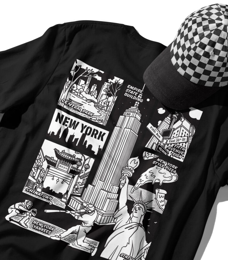 New York Black & White City Graphic T-Shirt