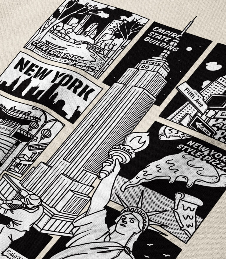 New York Black & White City Heavyweight Organic Sweatshirt