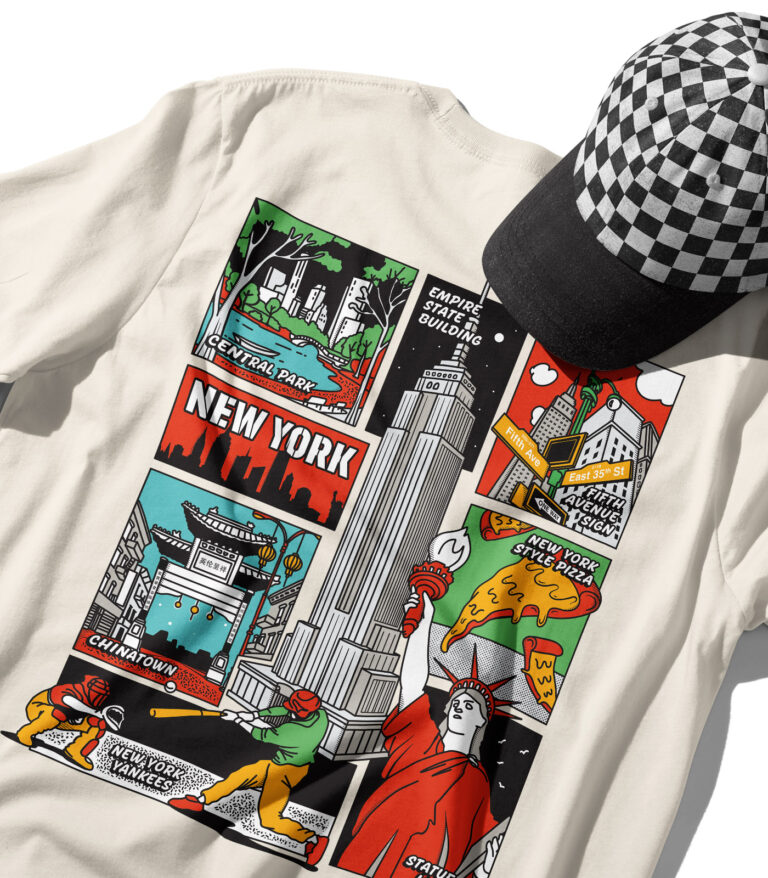 New York Colorful City Graphic T-Shirt