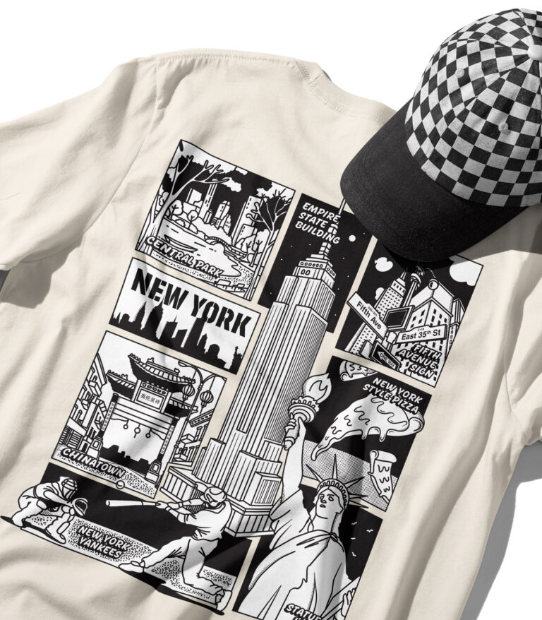 New York Black & White City Graphic T-Shirt