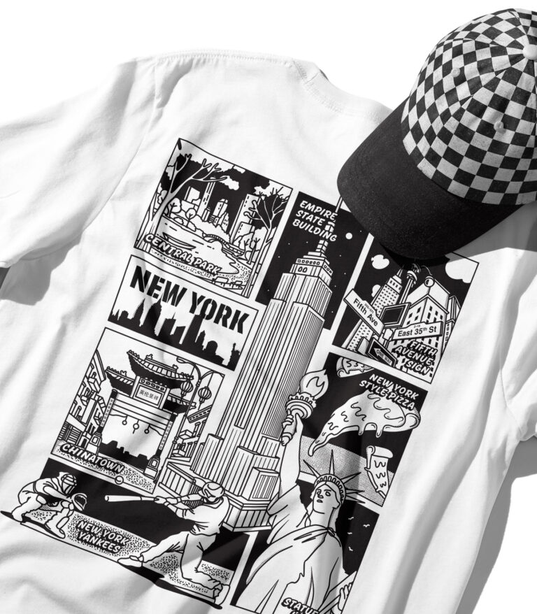 New York Black & White City Graphic T-Shirt