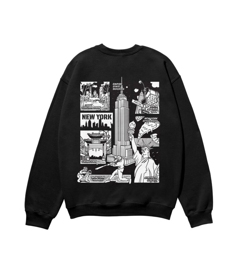 New York Black & White City Heavyweight Organic Sweatshirt