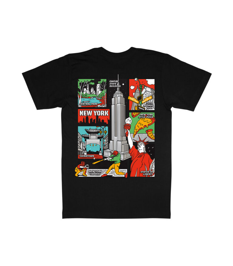 New York Colorful City Graphic T-Shirt