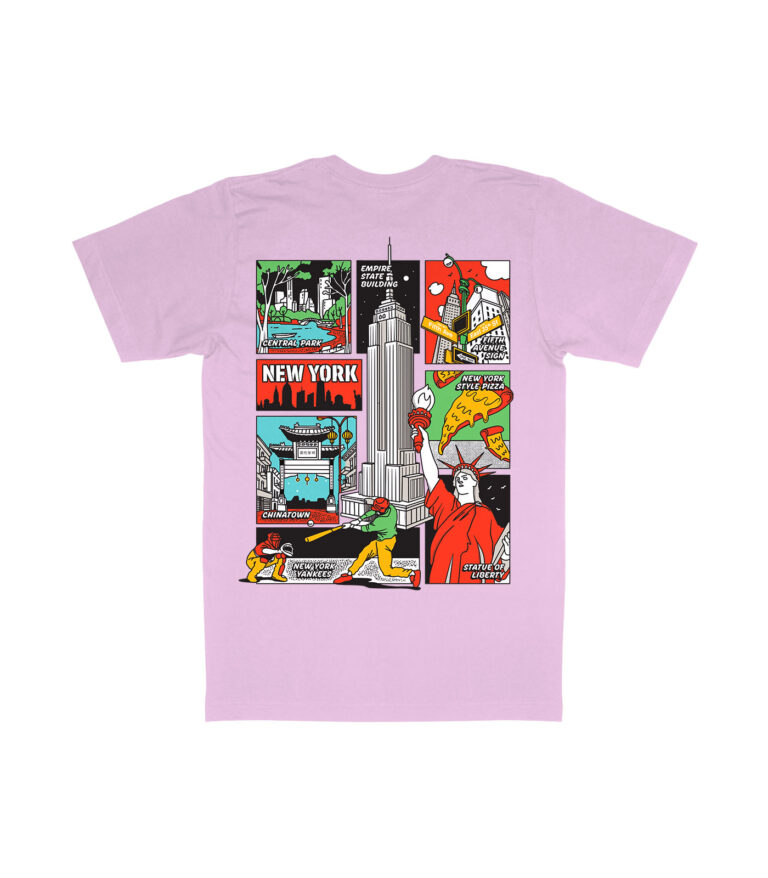 New York Colorful City Graphic T-Shirt