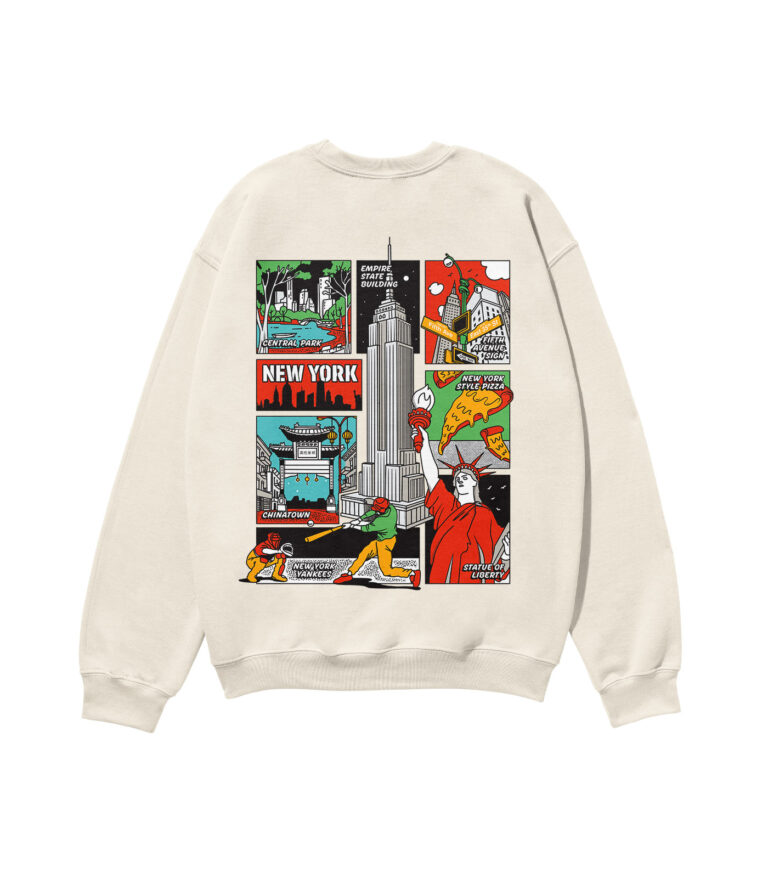 New York Colorful City Heavyweight Organic Sweatshirt