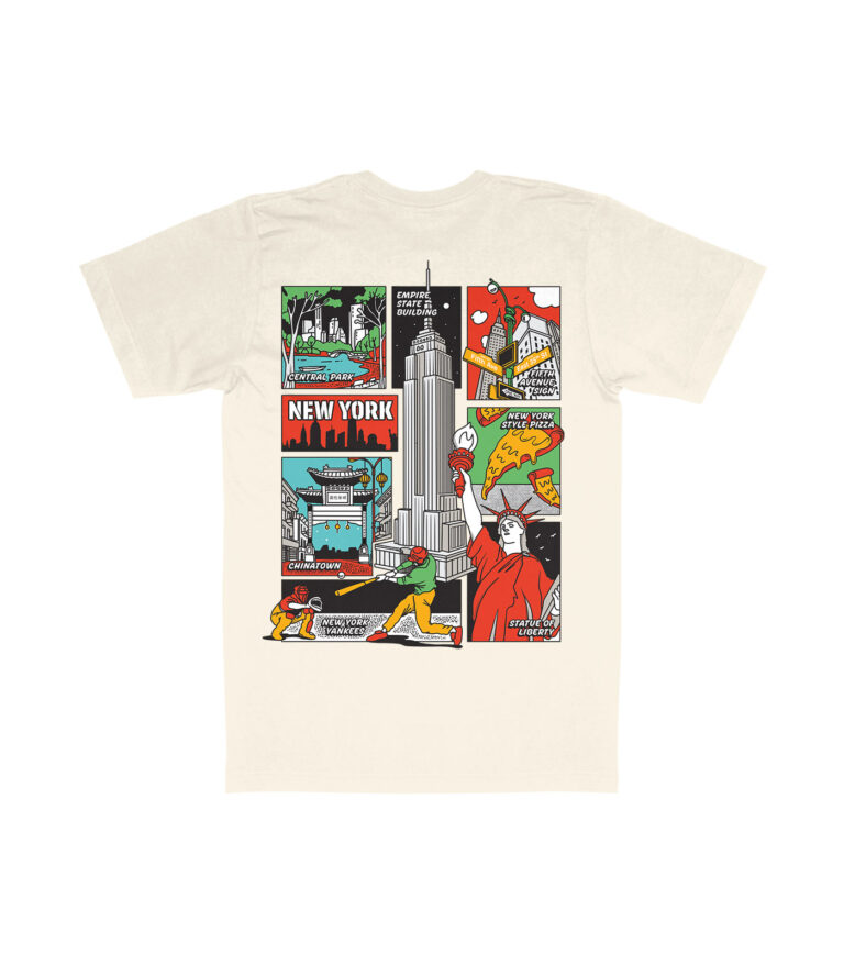 New York Colorful City Graphic T-Shirt