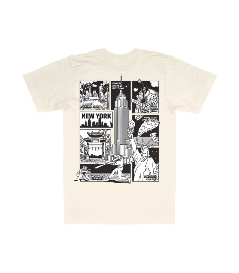 New York Black & White City Graphic T-Shirt