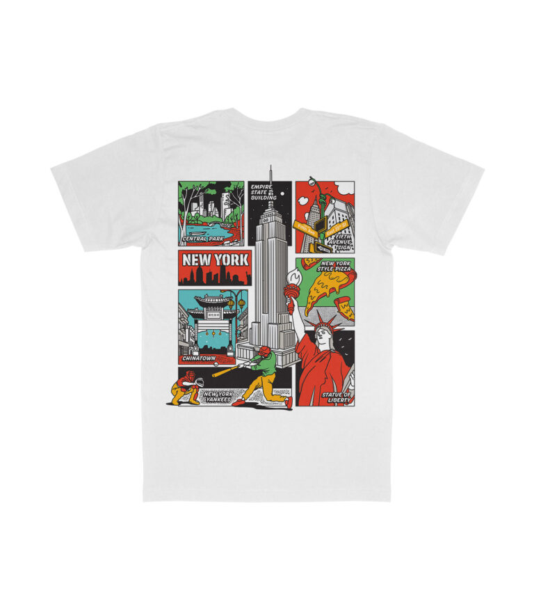 New York Colorful City Graphic T-Shirt