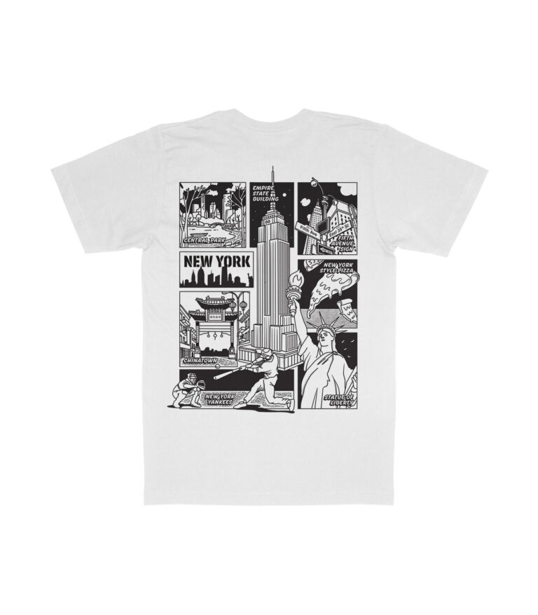 New York Black & White City Graphic T-Shirt