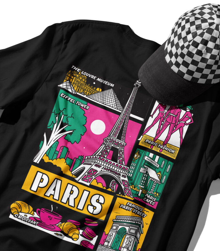 Paris Colorful City Graphic T-Shirt