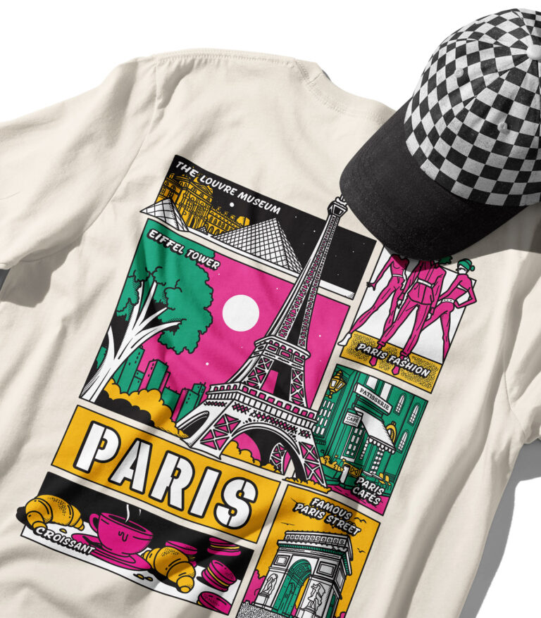 Paris Colorful City Graphic T-Shirt