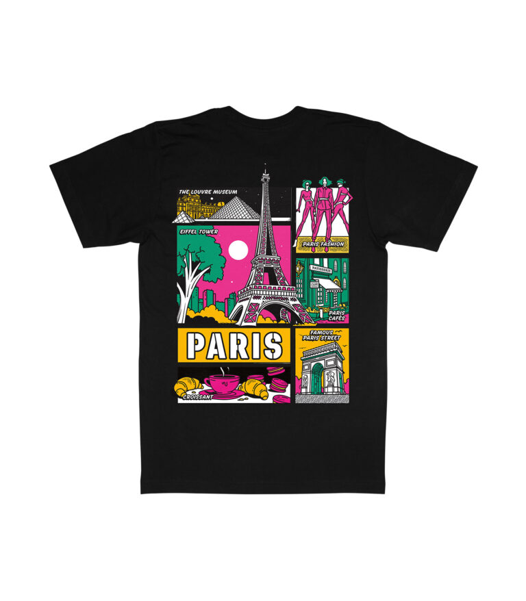 Paris Colorful City Graphic T-Shirt