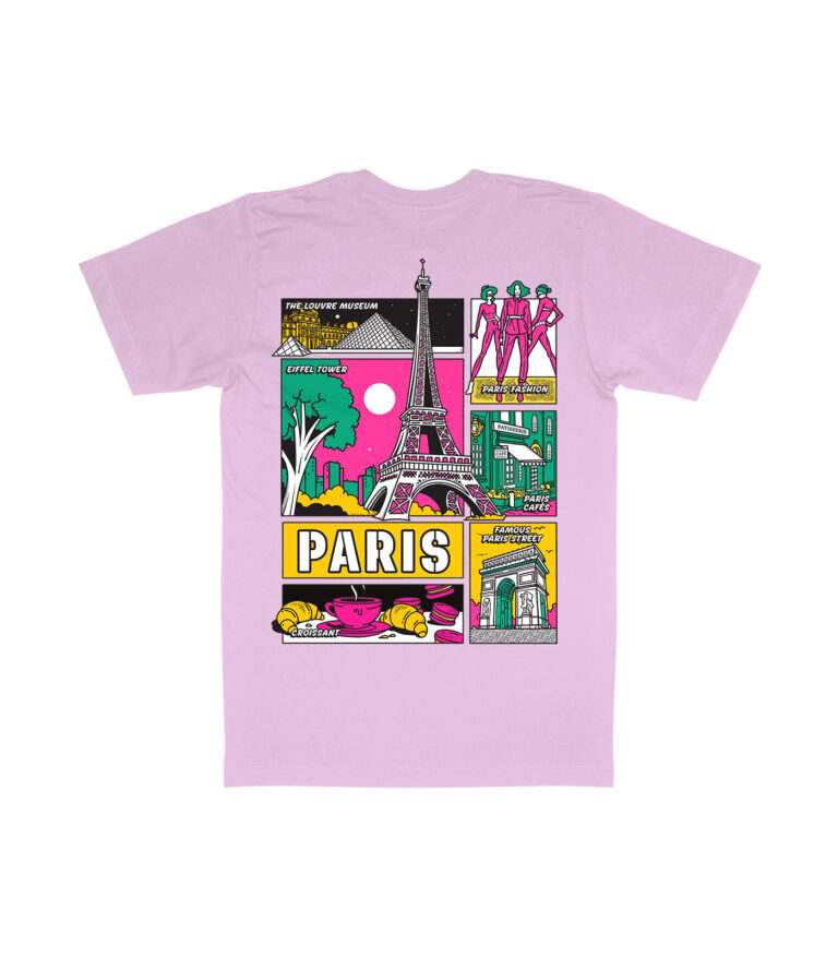 Paris Colorful City Graphic T-Shirt