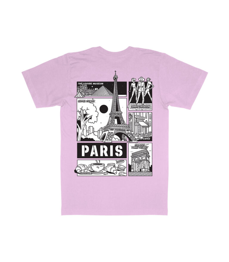 Paris Black & White City Graphic T-Shirt