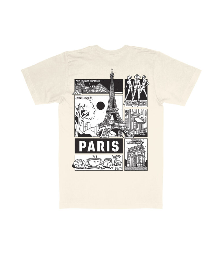 Paris Black & White City Graphic T-Shirt