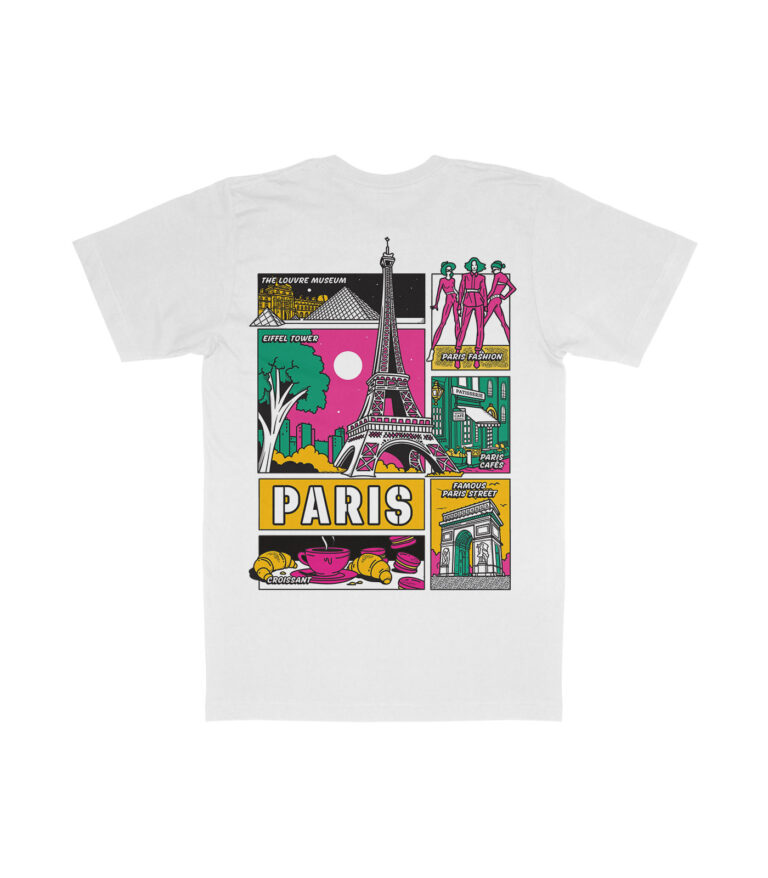 Paris Colorful City Graphic T-Shirt
