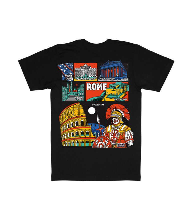 Rome Colorful City Graphic T-Shirt