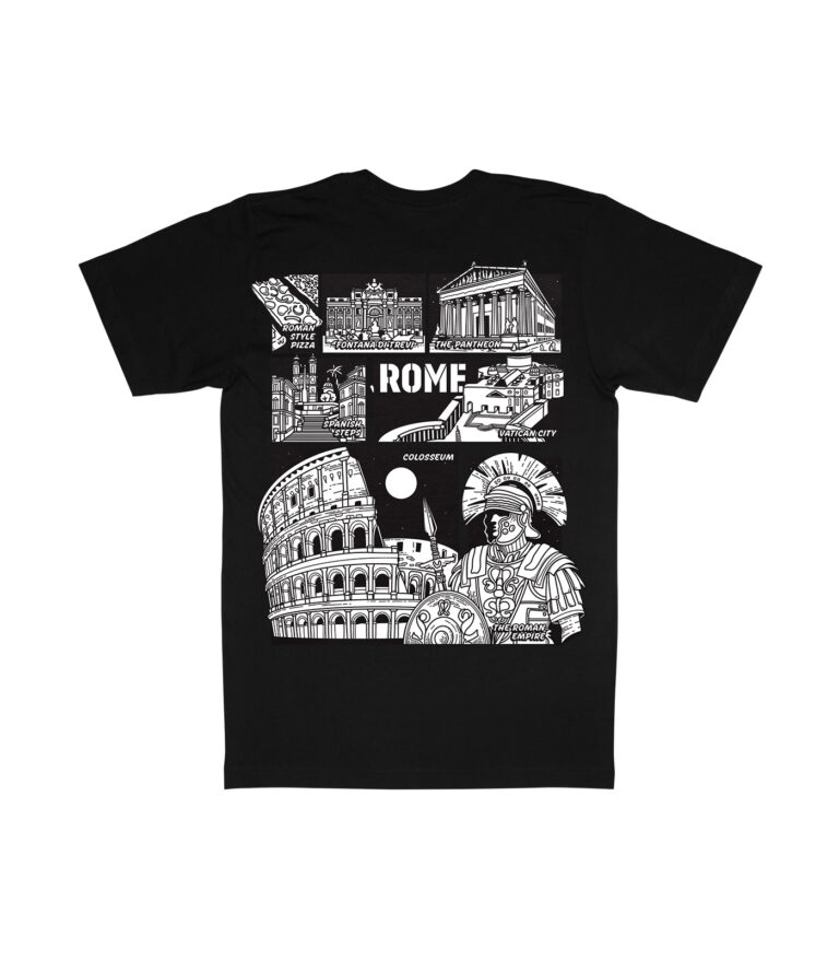 Rome Black & White City Graphic T-Shirt