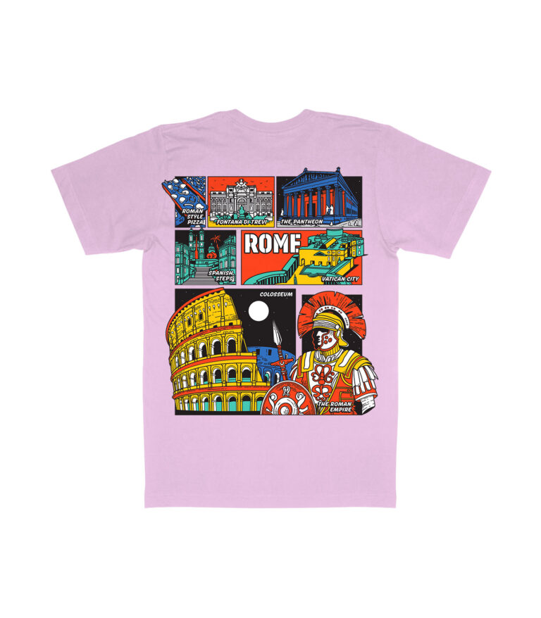 Rome Colorful City Graphic T-Shirt