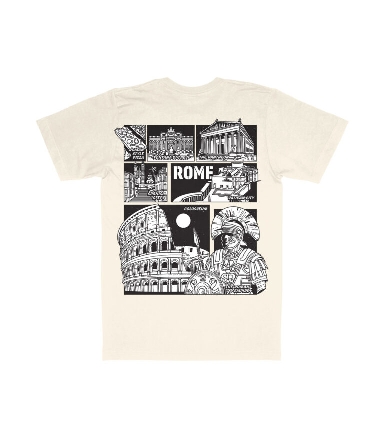 Rome Black & White City Graphic T-Shirt