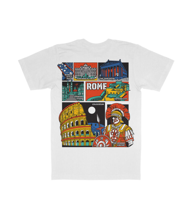 Rome Colorful City Graphic T-Shirt