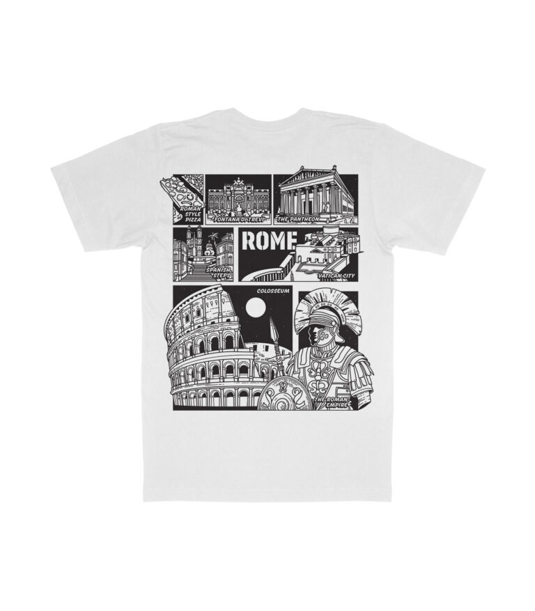 Rome Black & White City Graphic T-Shirt