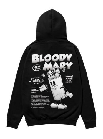Bloody Mary Black & White Heavyweight Organic Hoodie