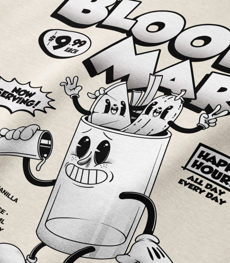 Bloody Mary Black & White Heavyweight Organic Sweatshirt