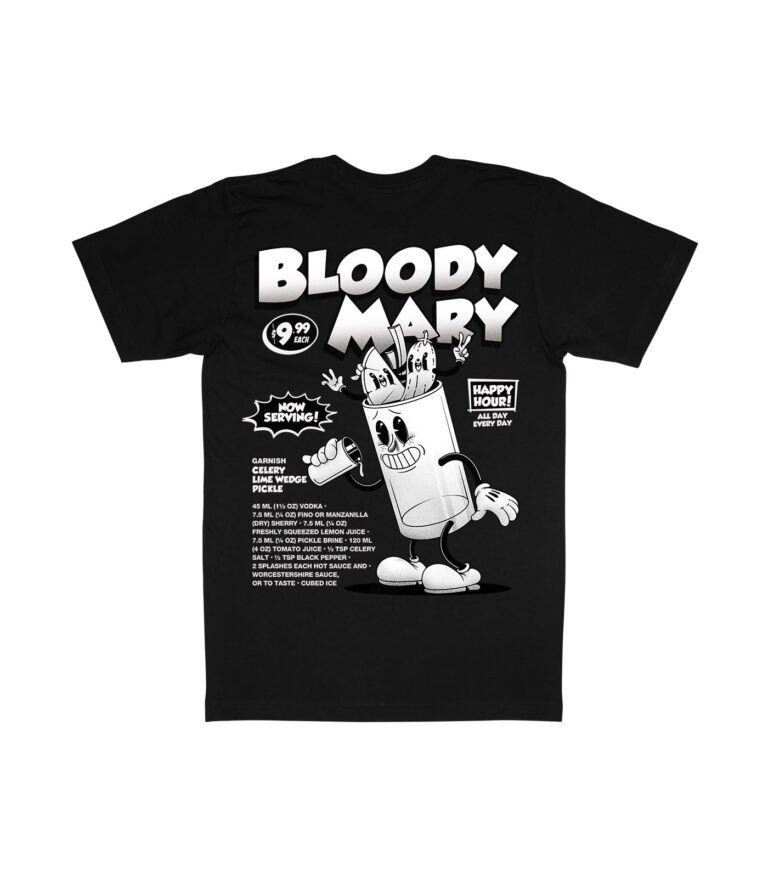 Bloody Mary Black & White Organic Heavyweight T-Shirt