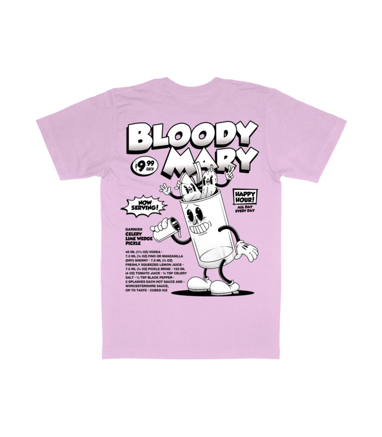 Bloody Mary Black & White Organic Heavyweight T-Shirt