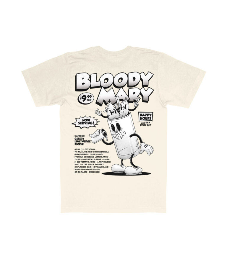 Bloody Mary Black & White Organic Heavyweight T-Shirt