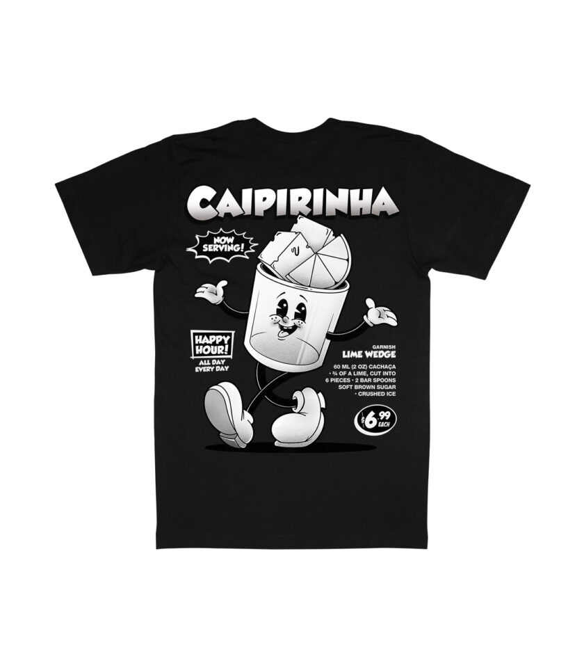 Caipirinha Black & White Organic Heavyweight T-Shirt
