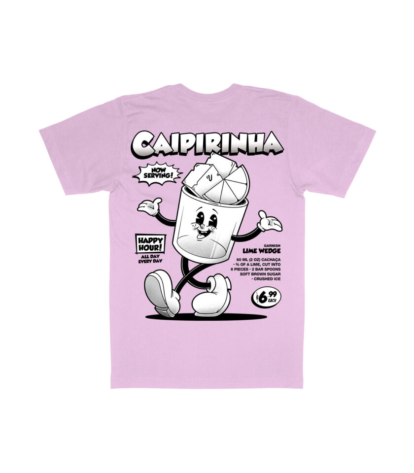 Caipirinha Black & White Organic Heavyweight T-Shirt - Image 10