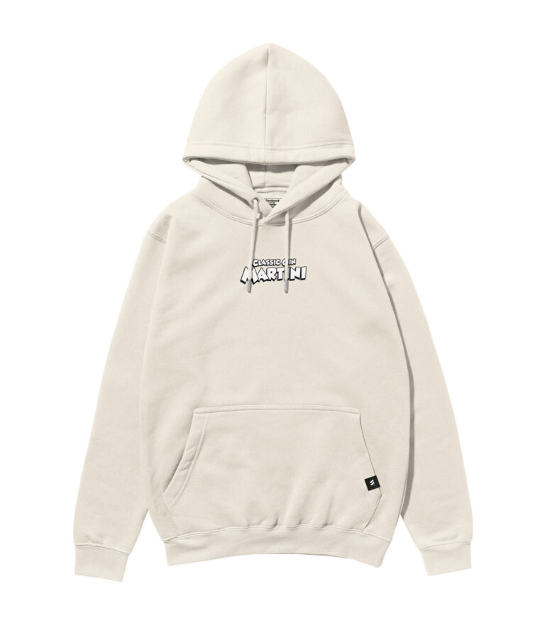 Classic Gin Martini Black & White Heavyweight Organic Hoodie