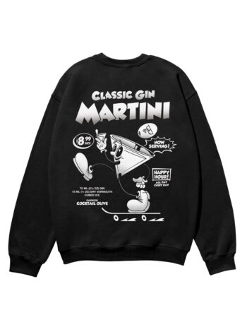 Classic Gin Martini Black & White Heavyweight Organic Sweatshirt