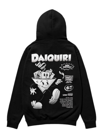 Daiquiri Black & White Heavyweight Organic Hoodie