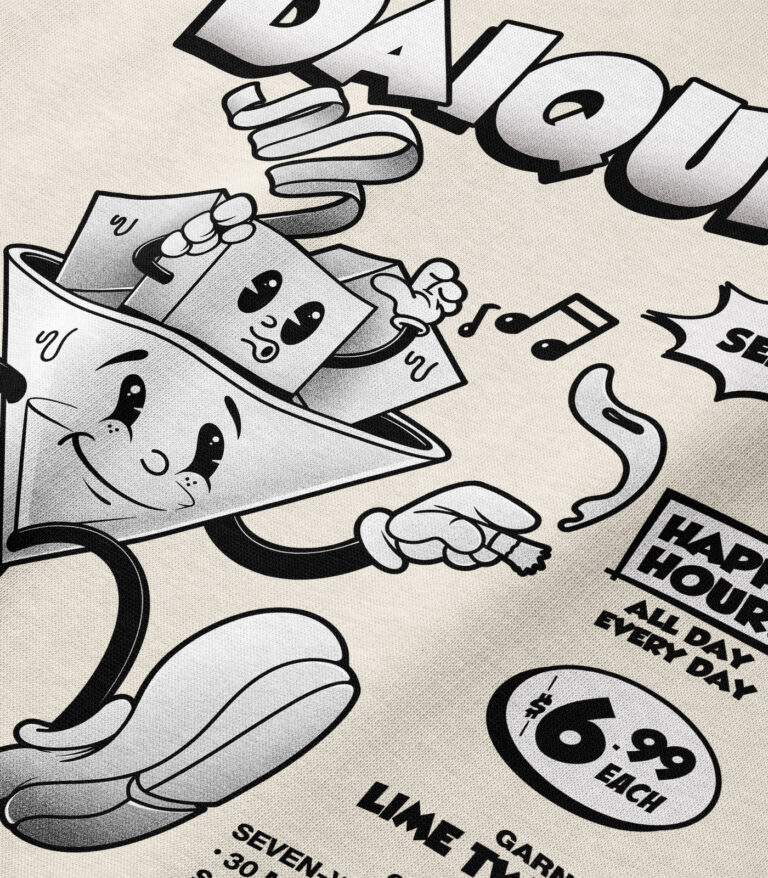 Daiquiri Black & White Heavyweight Organic Hoodie