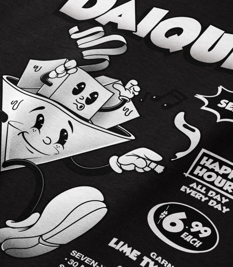 Daiquiri Black & White Heavyweight Organic Sweatshirt