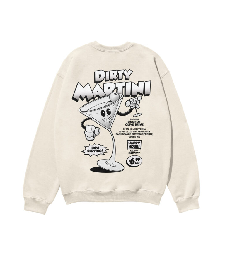 Dirty Martini Black & White Heavyweight Organic Sweatshirt