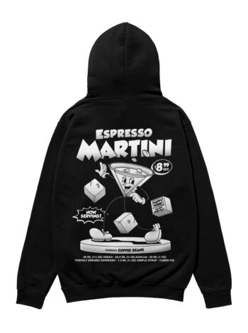Espresso Martini Black & White Heavyweight Organic Hoodie