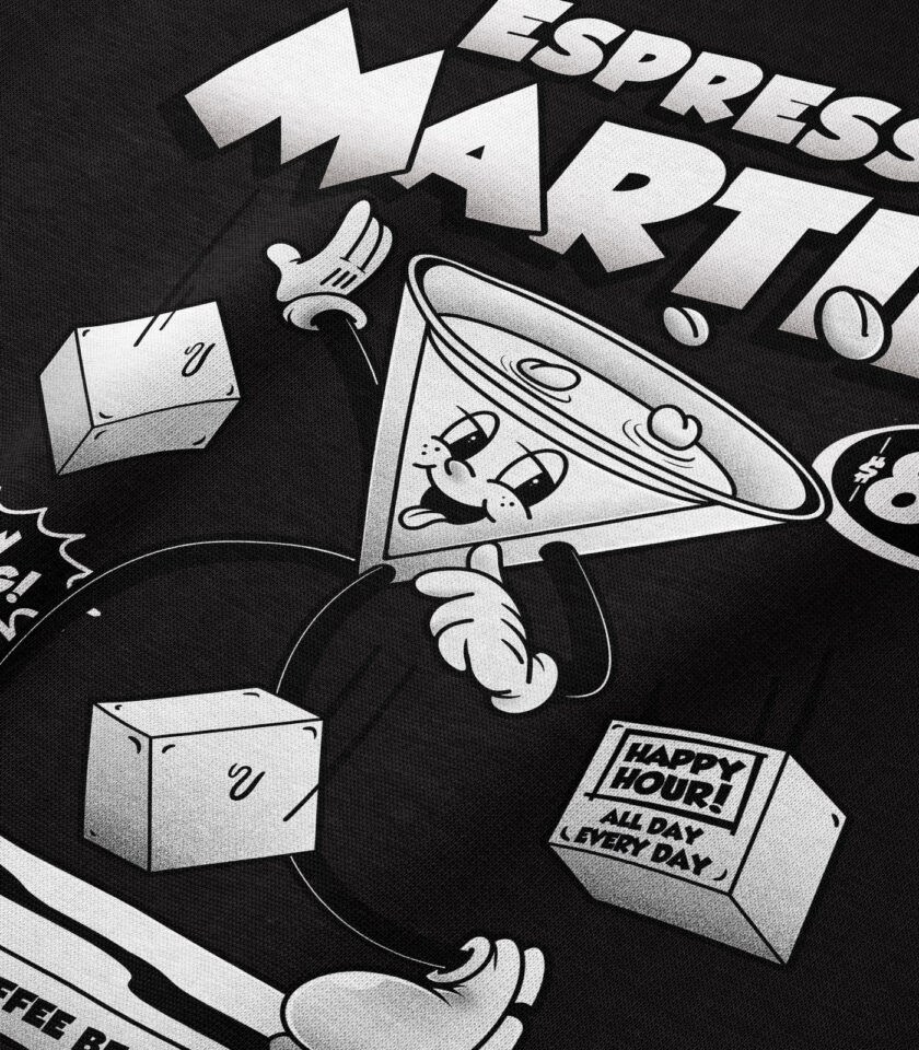 Espresso Martini Black & White Heavyweight Organic Sweatshirt - Image 3