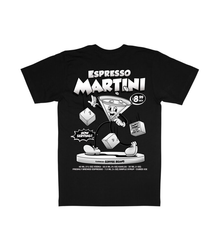 Espresso Martini Black & White Organic Heavyweight T-Shirt