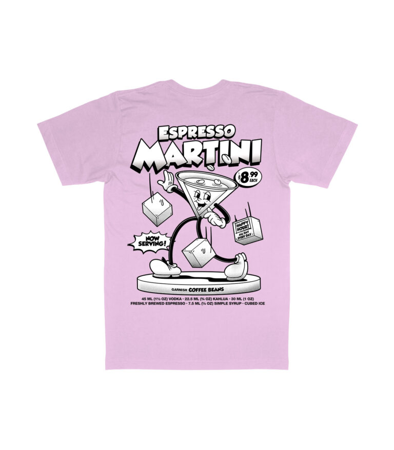 Espresso Martini Black & White Organic Heavyweight T-Shirt