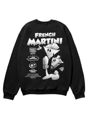 French Martini Black & White Heavyweight Organic Sweatshirt