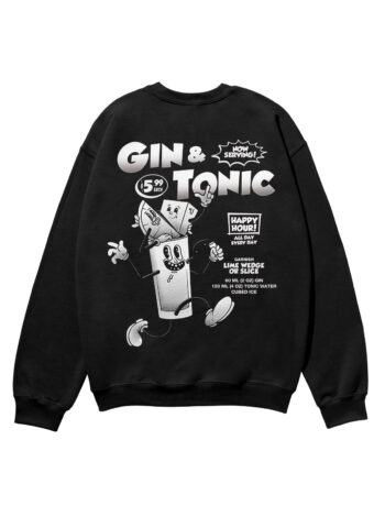 Gin & Tonic Black & White Heavyweight Organic Sweatshirt
